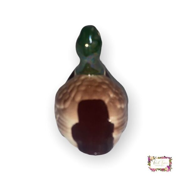 Vintage Miniature Ceramic Porcelain Hand Painted Mallard Duck Figurine - Picture 5 of 14